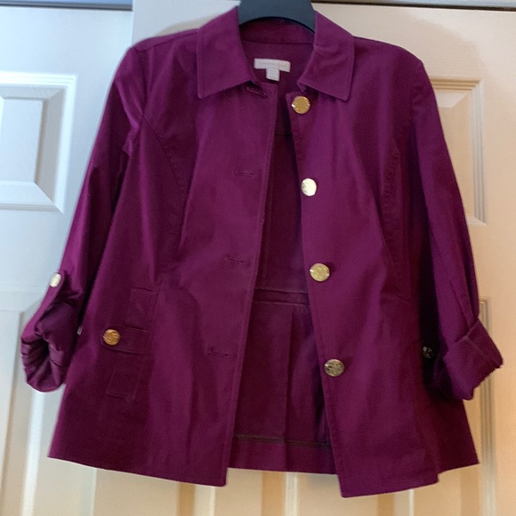 Charter Club XS Berry Color with Gold Buttons Jacket - Picture 1 of 2